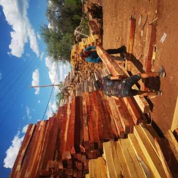 Durmientes de quebracho colorado y quebracho blanco